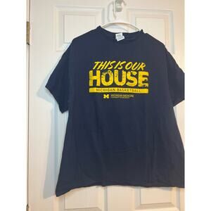 University of Michigan Basketball Shirt Delta Pro Weight This is My House Sz XL